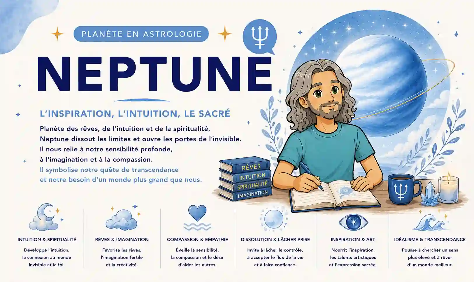 Illustration de Neptune en astrologie