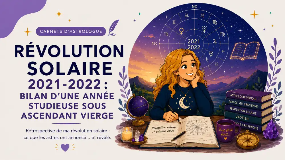 Illustration de la révolution solaire 2021-2022 avec Ascendant Vierge et étude astrologique