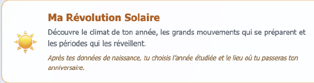 Carte Ma Révolution Solaire dans la section Ton ciel en mouvement